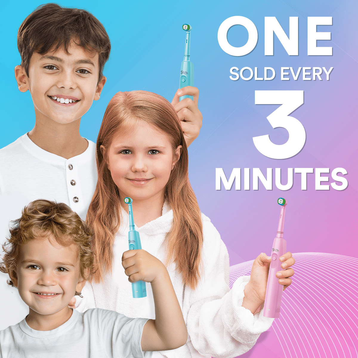 Kids Sonic Electric Toothbrush Attachment Heads - Pack of 4