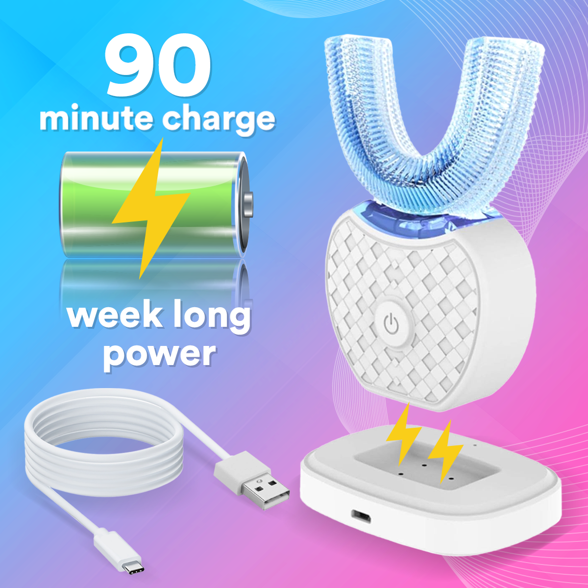 Adults Sonic Electric 360° U-Toothbrush