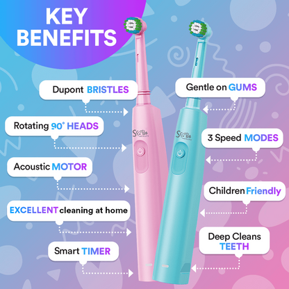 Kids Sonic Electric Toothbrush Attachment Heads - Pack of 4