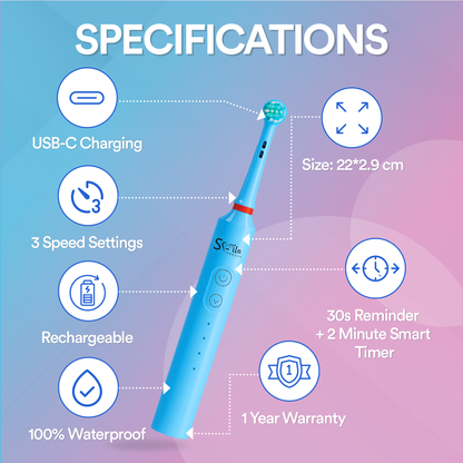 Oscillating 3-in-1 Kids Electric Toothbrush
