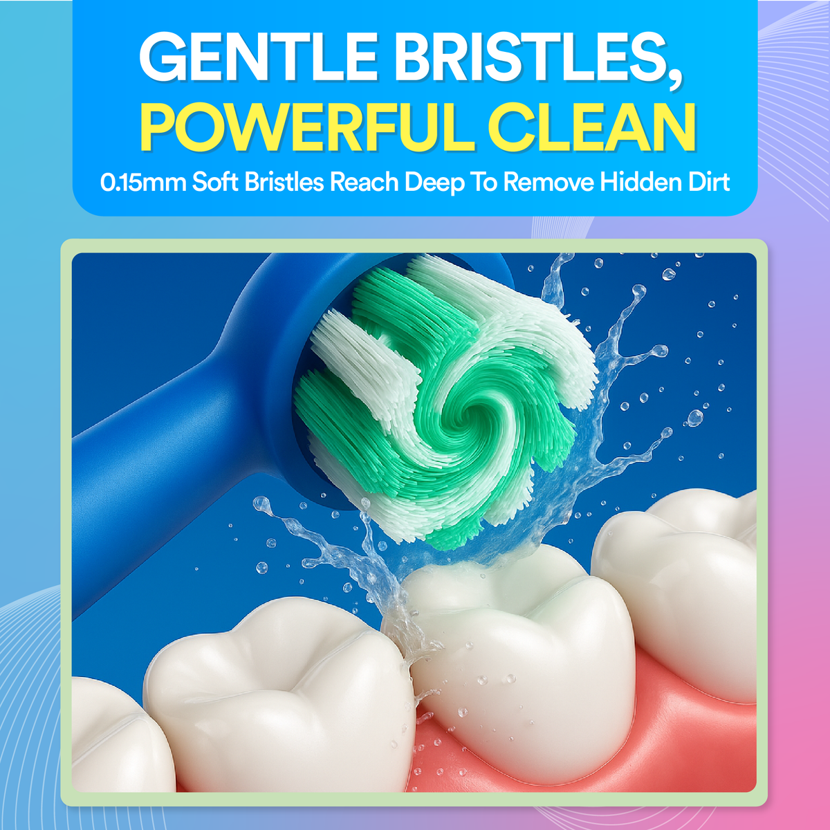 Oscillating 3-In-1 Kids Electric Toothbrush Replacement Heads