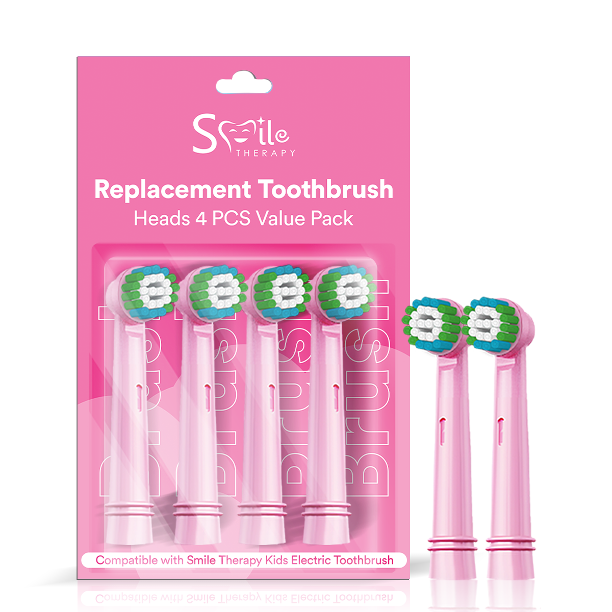 Kids Sonic Electric Toothbrush Attachment Heads - Pack of 4